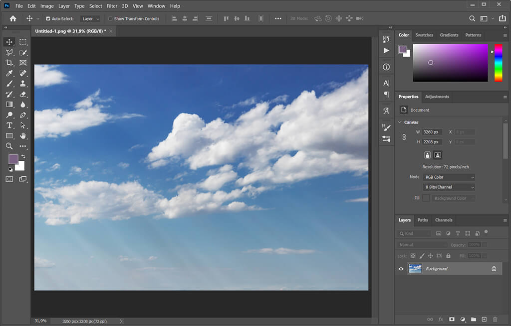 how to replace the sky in photoshop overlay