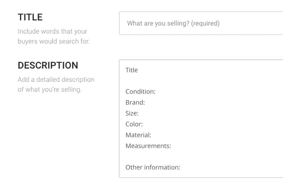 how to sell more on poshmark listing description