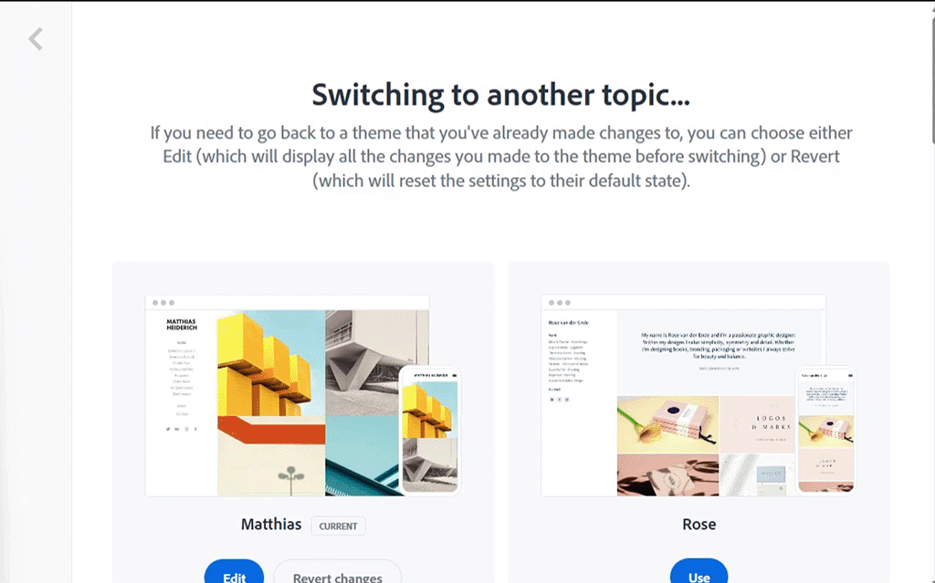 how to start with adobe portfolio gif