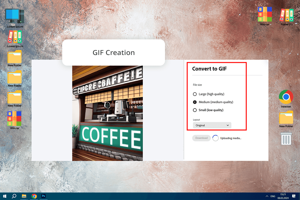 how to use adobe express gif creation