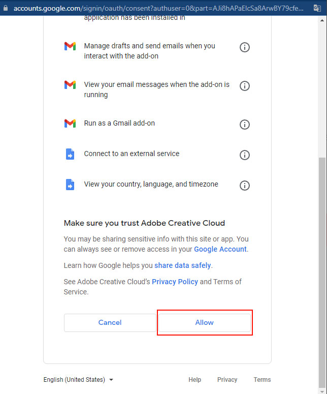 Google Drive integration with Adobe