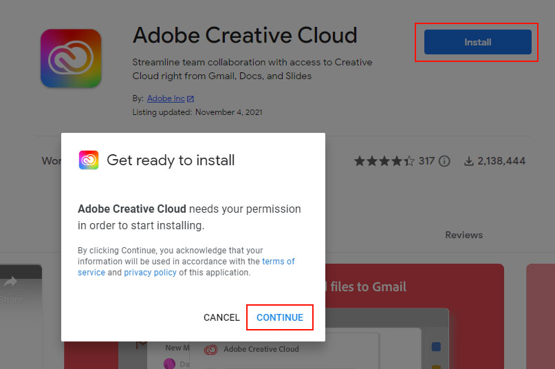 كيفية توصيل مكتبات adobe creative cloud بتثبيت google drive