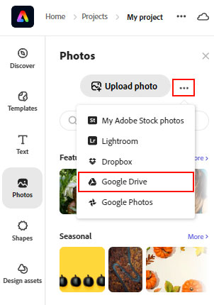 كيفية توصيل مكتبات adobe creative cloud بقائمة google drive