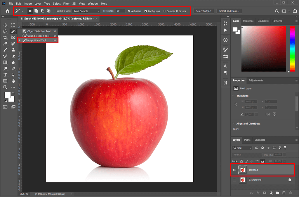 how to use magic wand tool to add exture in photoshop