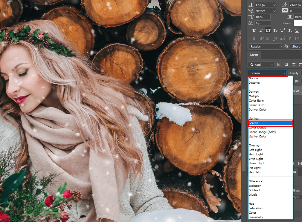 how to use overlays in photoshop screen blend mode