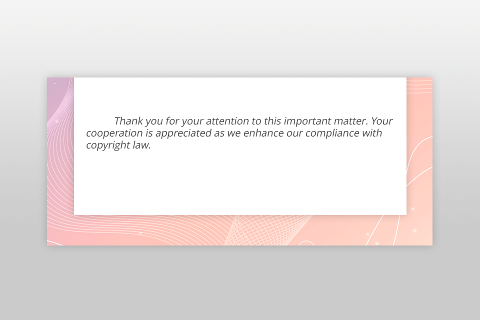 how to write a memo closing