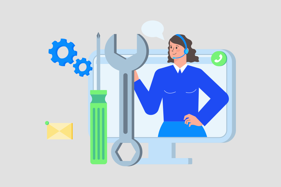 howbiz website maintenance vector