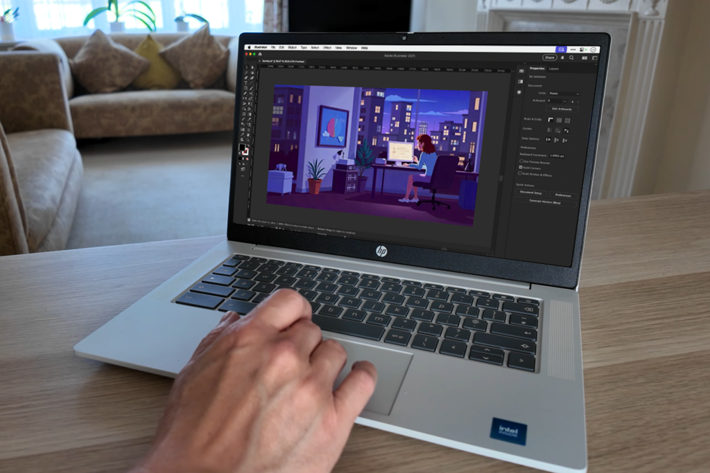hp chromebook 14 laptop for illustrator