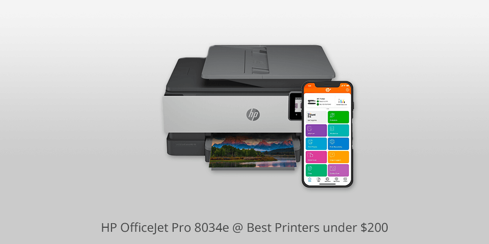 hp officejet pro 8034e printer under 200