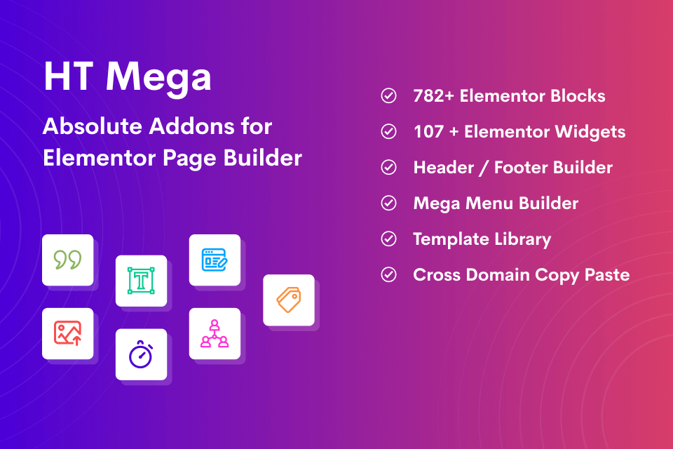 ht mega wordpress plugin for blogs