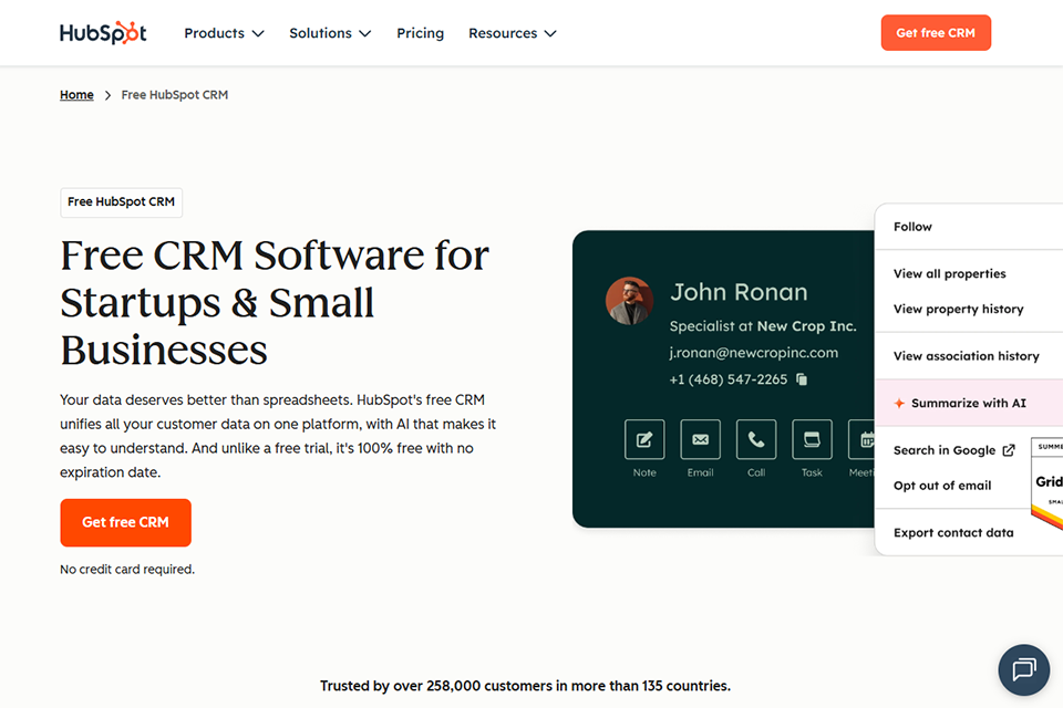 hubspot real estate crm software