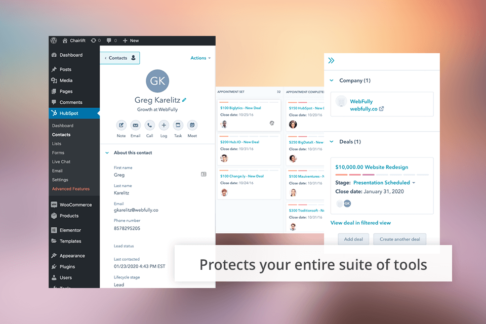 hubspot to secure email for small business