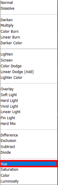 hue blending mode to match a color in photoshop