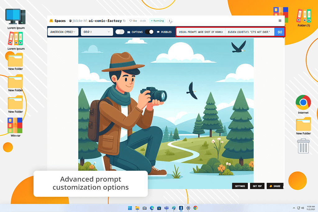 hugging face ai comic generator