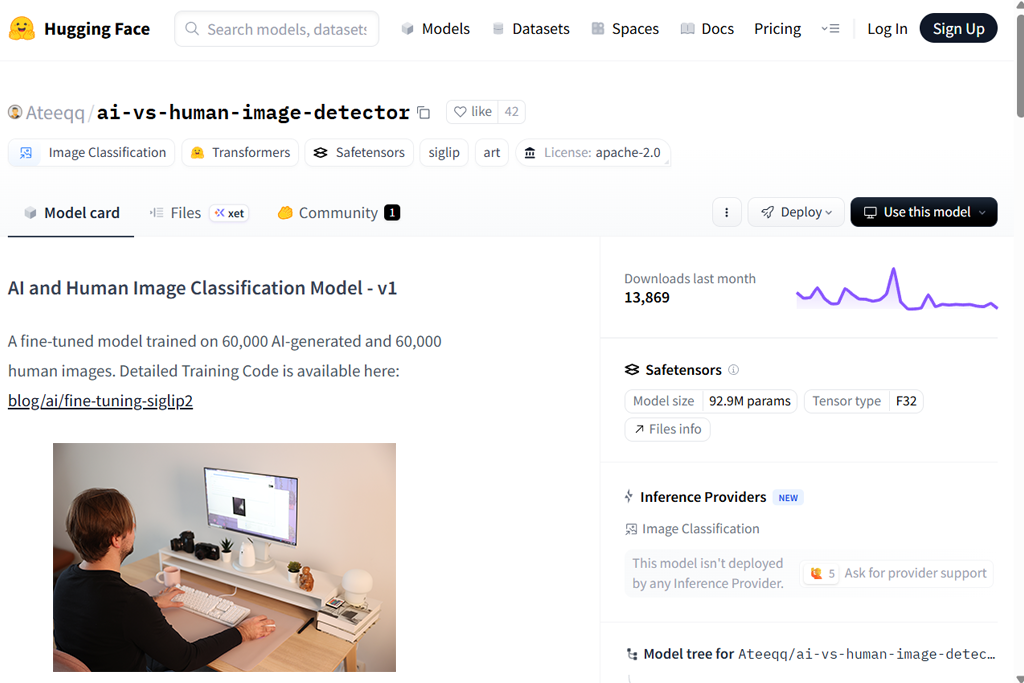 hugging face ai image detector