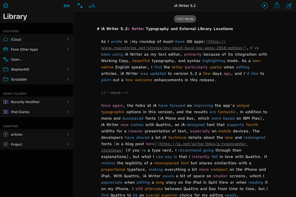 ia writer alternative to scrivener interface