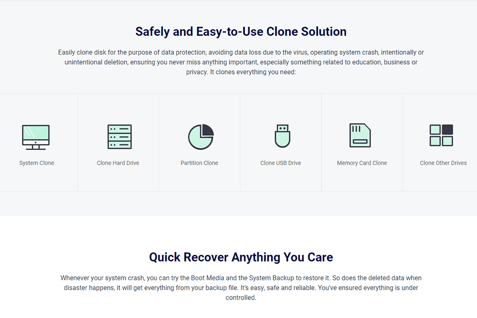 ibeesoft interface data backup and drive clone software