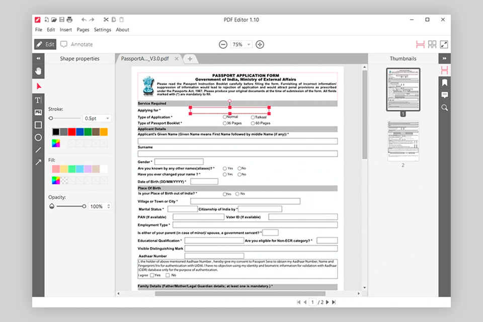 ice cream open source pdf editor interface