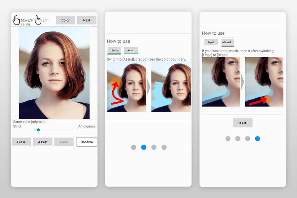 id photo background editor app to edit id card interface