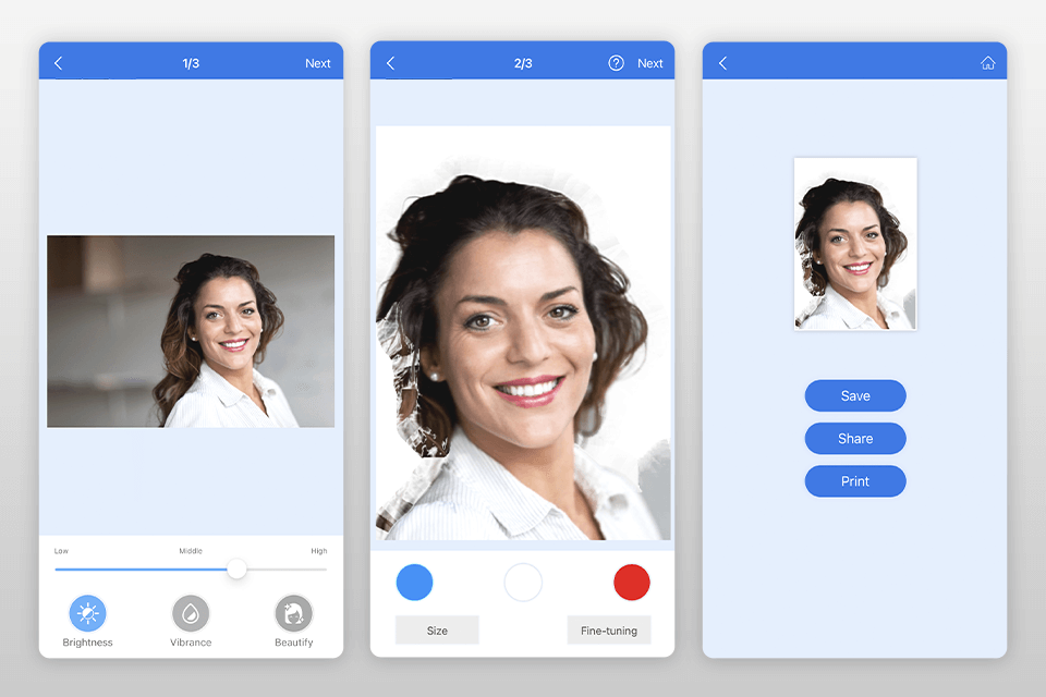 id photo passport photo maker app to edit id card interface