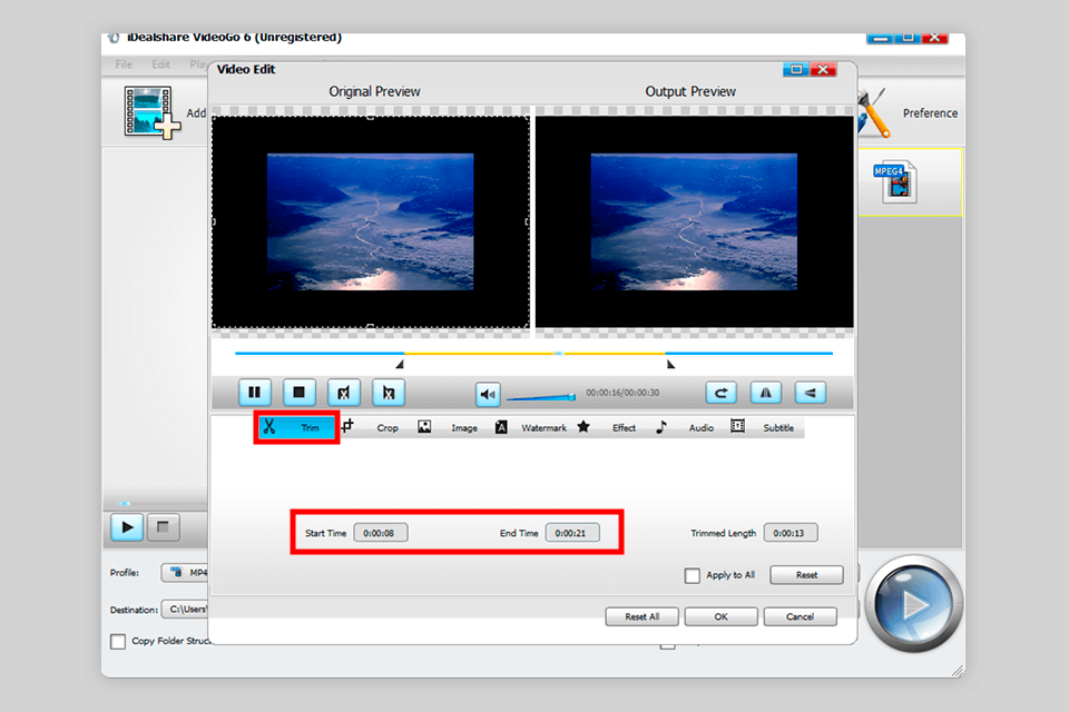 idealshare edit trim audio files