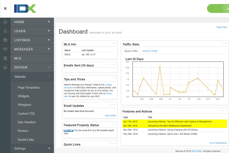 idx privacy management software interface
