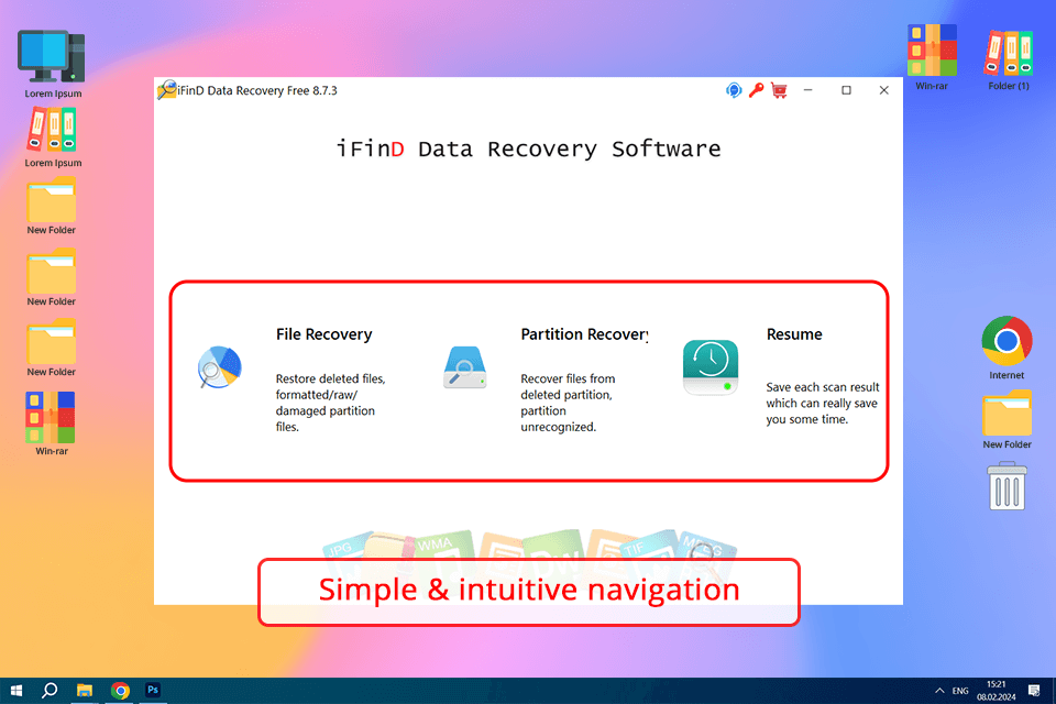 ifind data recovery navigation