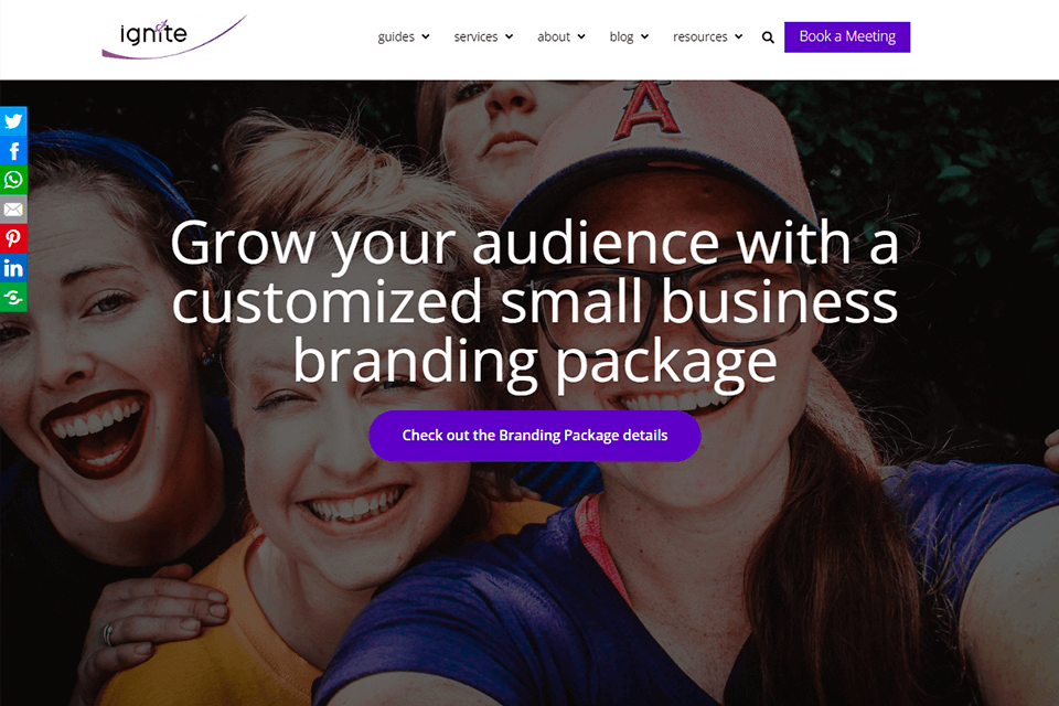 ignite branding agency website