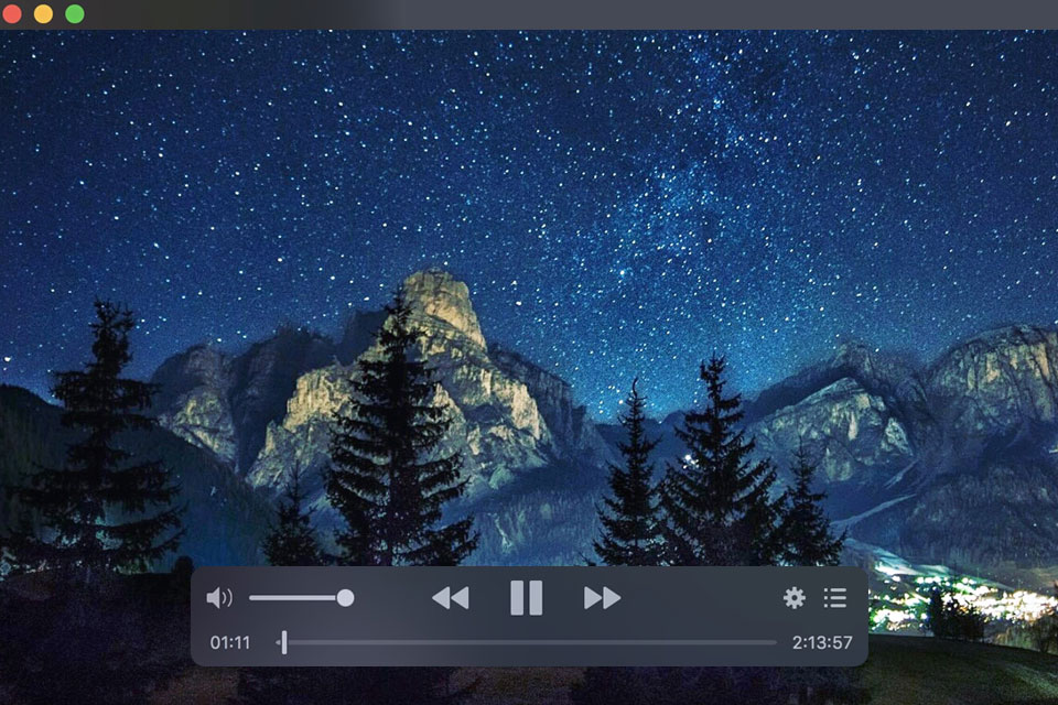 iina واجهة مشغل ملفات vob