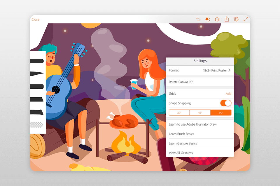 kielelezo cha kuchora kielelezo
