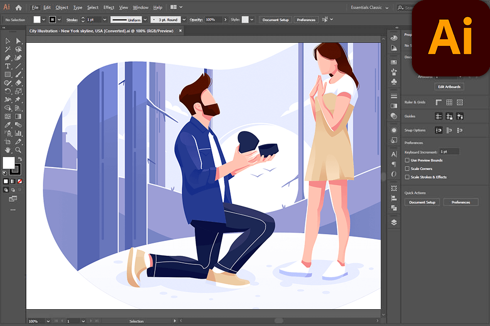 illustrator interface