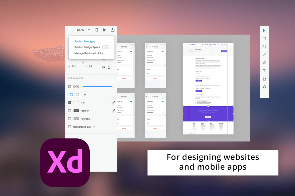 adobe xd interface