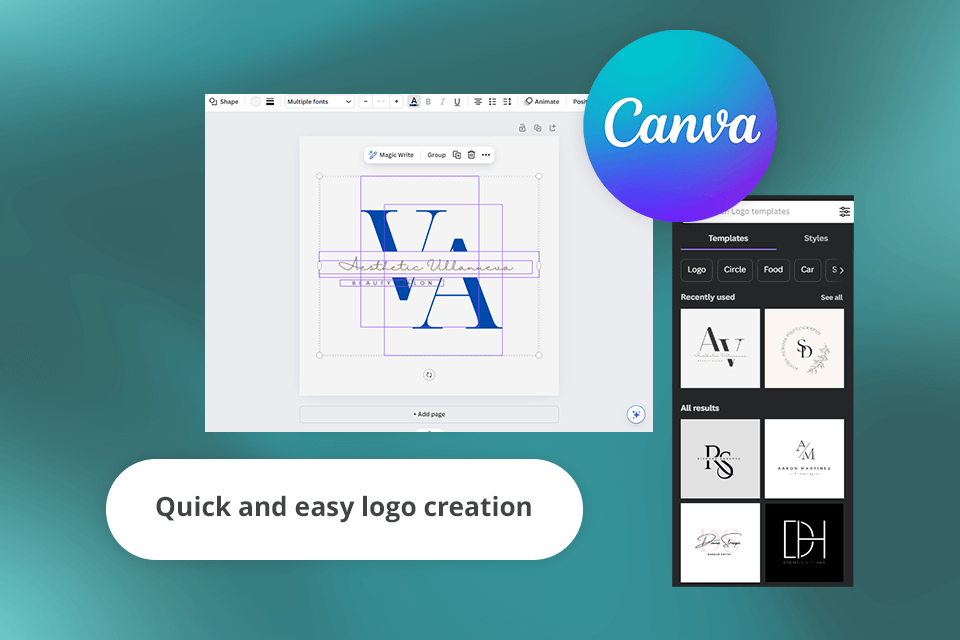 canva logo design tools