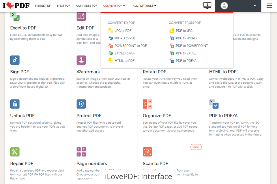 iLovePDF Herramientas PDF online gratis