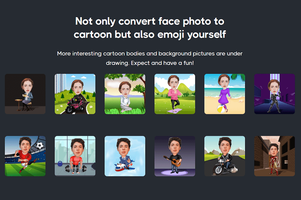 image to cartoon variety of cartoon styles