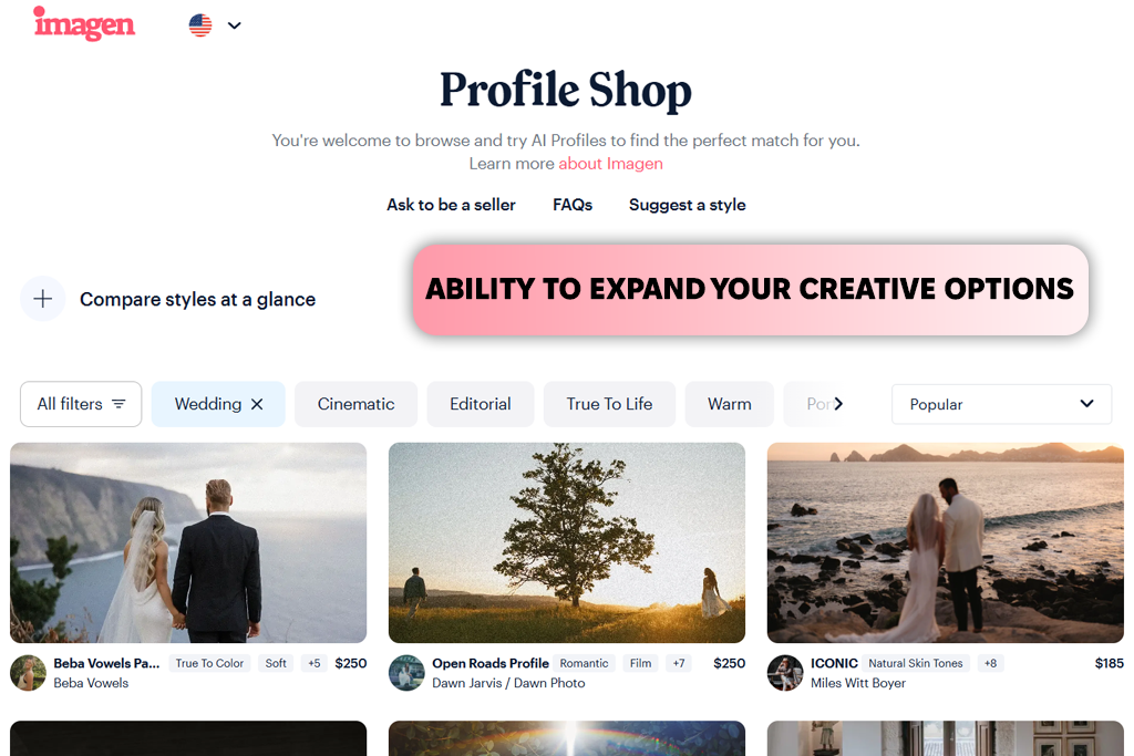 imagen ai profile shop