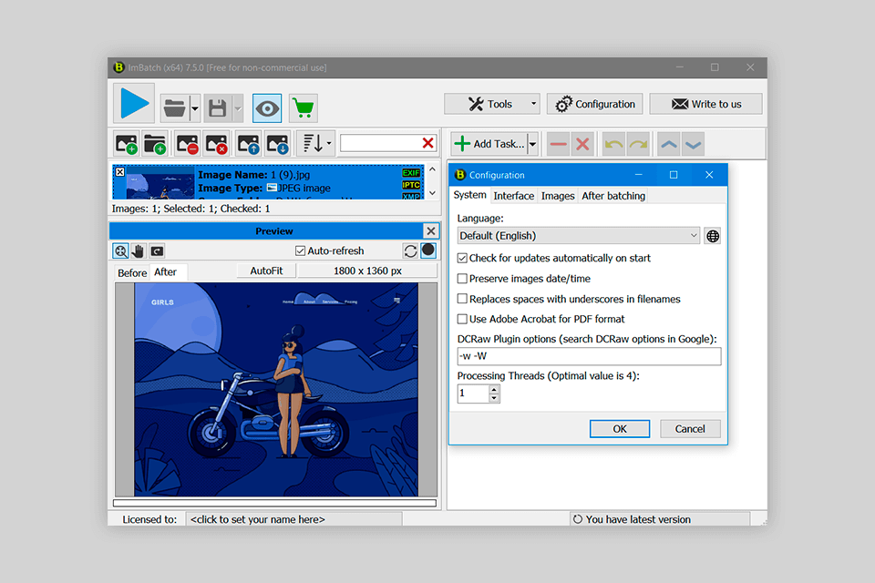 imbatch jpg to svg converter interface