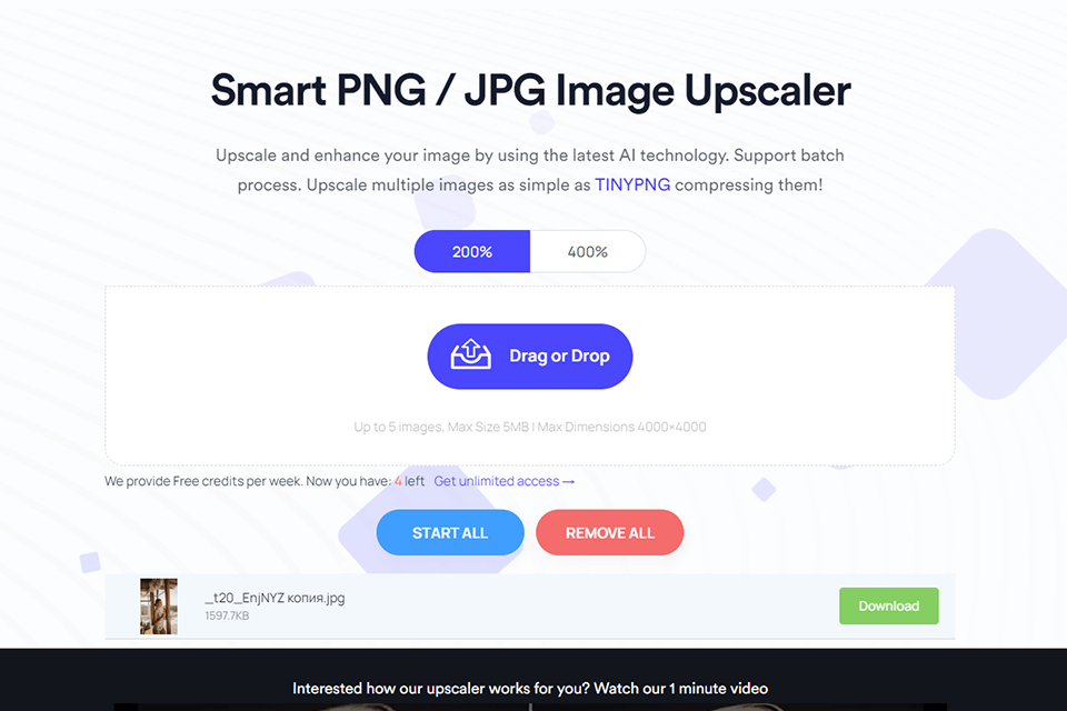 imgupscaler ai photo editor interface