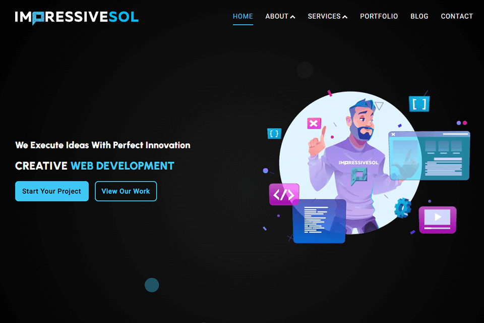 impressive sol web design company website