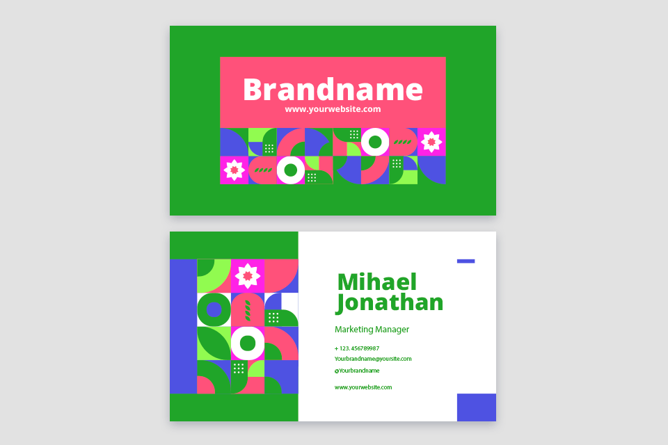 in a flashhh marketing firm business card design