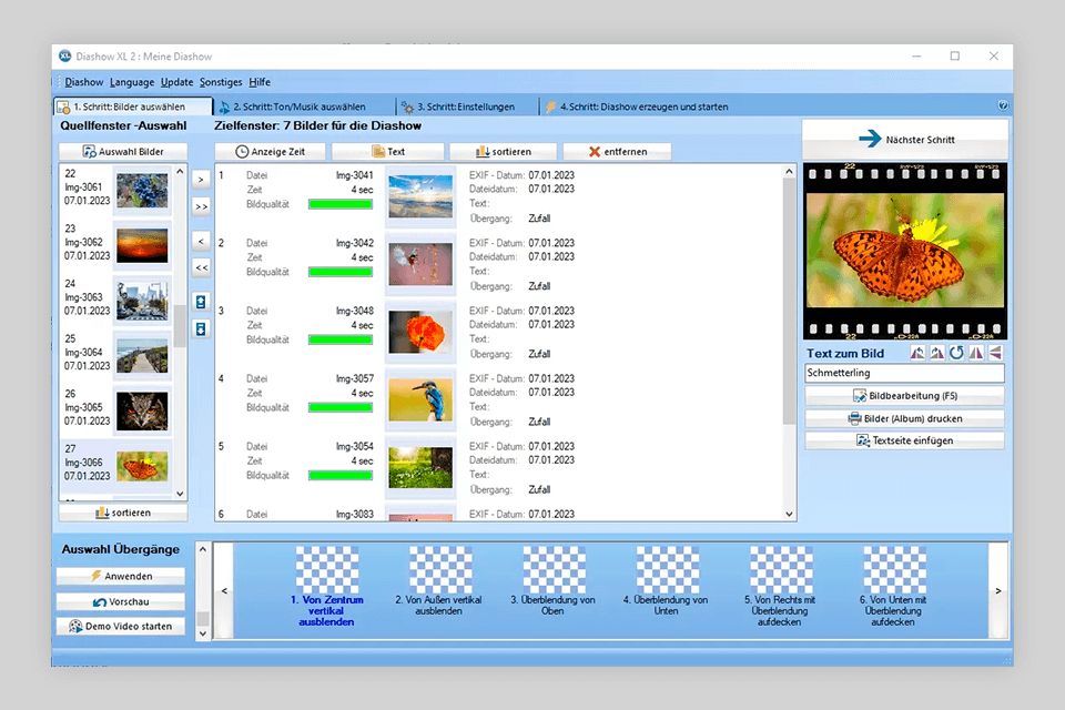 in media kg online slideshow maker schnittstelle