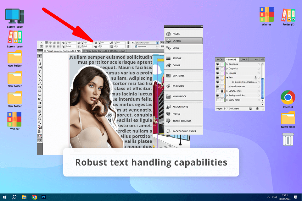 indesign cs5 interface