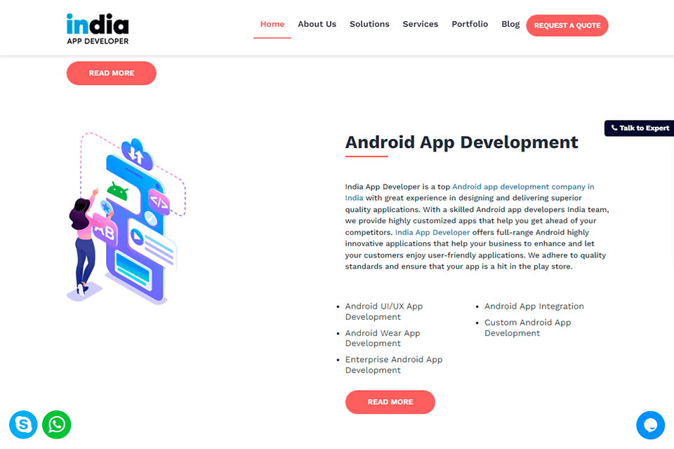 india android app development