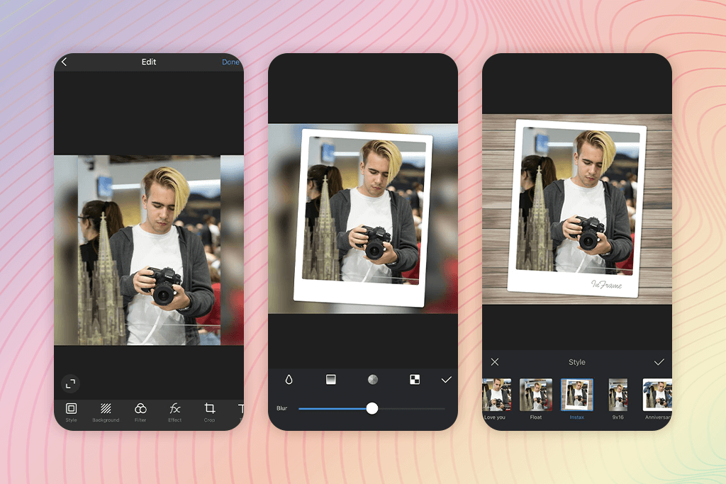 inframe software for photo borders