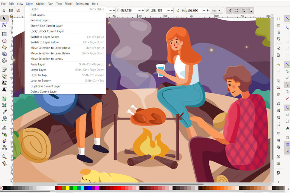 بديل مصمم تقارب inkskape