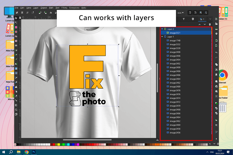 inkscape t shirt design app interface