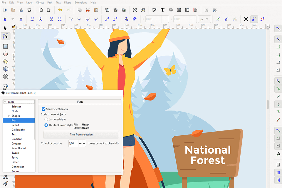 inkscape vectr alternative interface