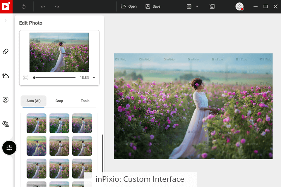 inpixio الواجهة المخصصة