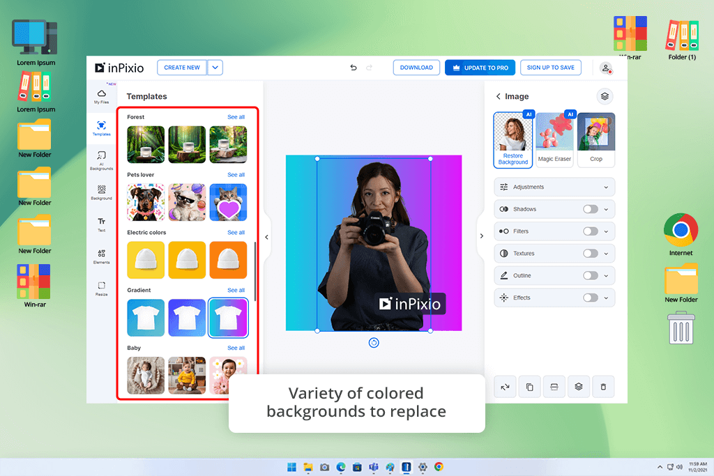 inpixio free background removal software