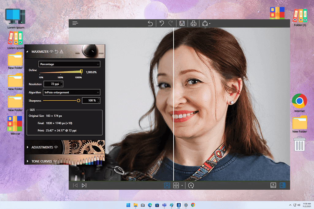 inpixio photo enlargement software